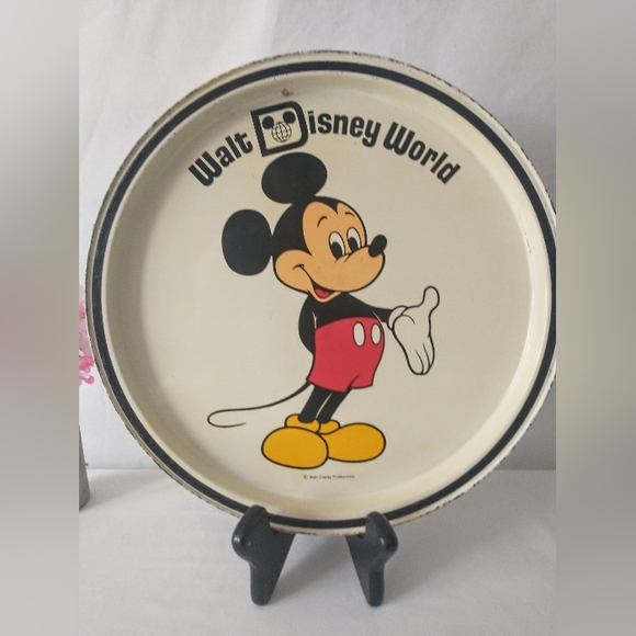 Vintage 1970s Walt Disney World - Mickey Mouse Metal/Enamel Tray - Picture 2 of 8